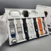 20 Ultra MAX Suite (10 in 1 Set) Smart Watch + Earpods with  Transparent Screen Guard Watch with 7 Unique Straps - Black